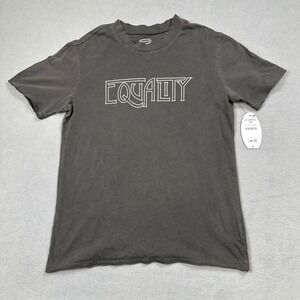 NWT Equality Shirt Mens XS Black Grey Scoop Pigment Wash Civil Rights Fairness